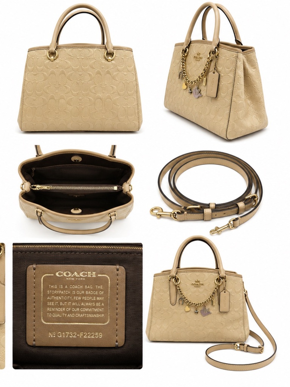 Coach Margot Carryall with Bracelet / Charm Detail – Style F22259 - Picture 2 of 10